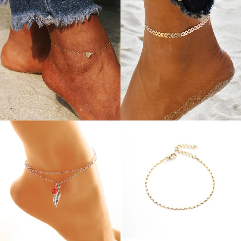 New Anklet Ankle Leg Bracelets For Women Stainless Steel Beads Feet Chain Summer Beach Barefoot Sandals Foot Jewelry New Anklet Ankle Leg Bracelets For Women Stainless Steel Beads Feet Chain Summer Beach Barefoot Sandals Foot Jewelry