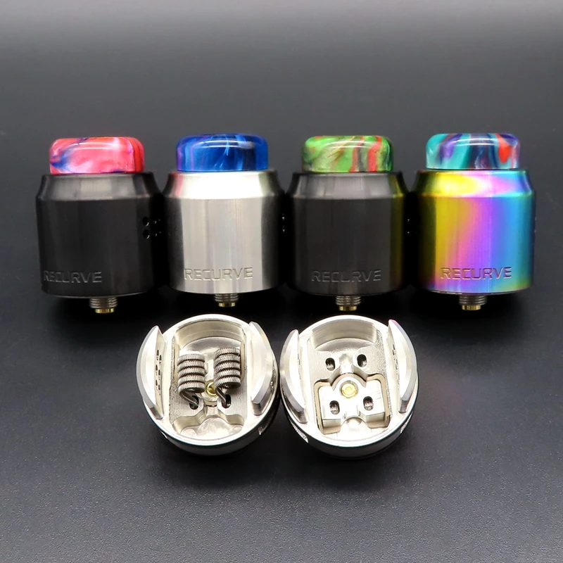 Испаритель Hongxingjia X Mike Vape RDA металлический Recurve Dual Singal Coil Cotton Squonk Box Mod электронная