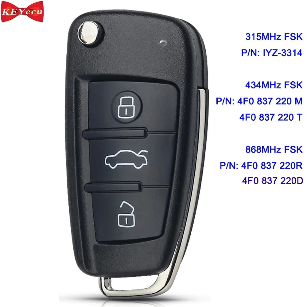 Keyecu For Audi A6 Q7 S6 Remote Key Fob 4f0837220n 4f0837220m 4f0837220t 4f0837220r 4f0837220d 315 433 868mhz No Keyless Car Key Aliexpress Keyecu For Audi A6 Q7 S6 Remote Key Fob 4f0837220n 4f0837220m 4f0837220t 4f0837220r 4f0837220d 315 433 868mhz No Keyless Car Key Aliexpress