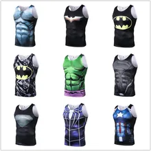 Стиль, Мстители, Человек-паук, Америка, Капитан Супермен, 3D принт, без рукавов, Приталенный жилет, эластичность, для мужчин