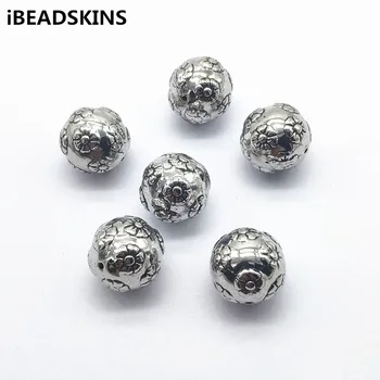 

New arrival! 18mm 100pcs CCB Rhodium color Round Shape beads for Earrings parts,hand Made Earrings Findings Jewelry DIY
