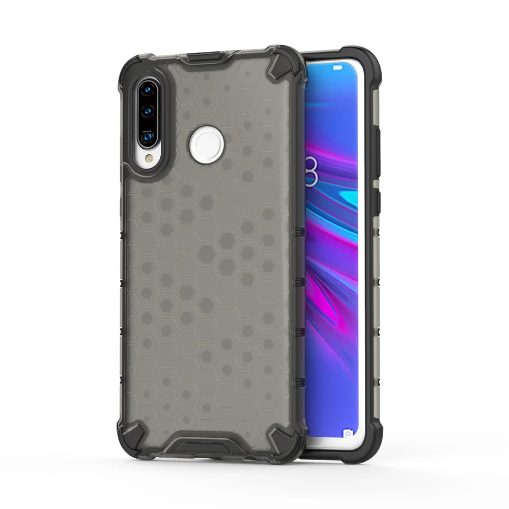 Новая прозрачная прочная гибридная Защита Чехол для huawei P30 Lite Pro mate 20 Pro 20X Y6 Y7 Y9 чехол полупрозрачный Funda(XS0514 - Цвет: Серый