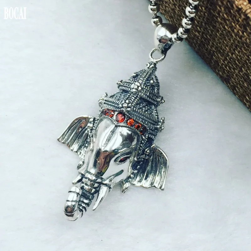 Серебряный кулон в виде слона Будды из стерлингового серебра 925 пробы|silver