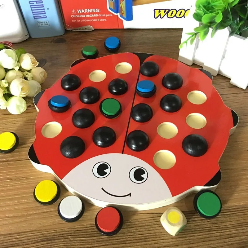 

Anisopliae Memory Chess Wooden Educational Force Parent And Child Desktop Color Guess Memory Game Toy 0.35