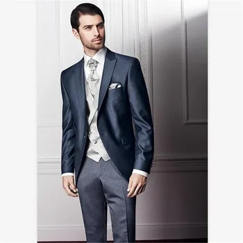 

New Men’s Suit Smolking Noivo Terno Slim Fit Easculino Evening Suits For Men One Button Tuxedos Groomsmen Tuxedos Prom (Jacket+P