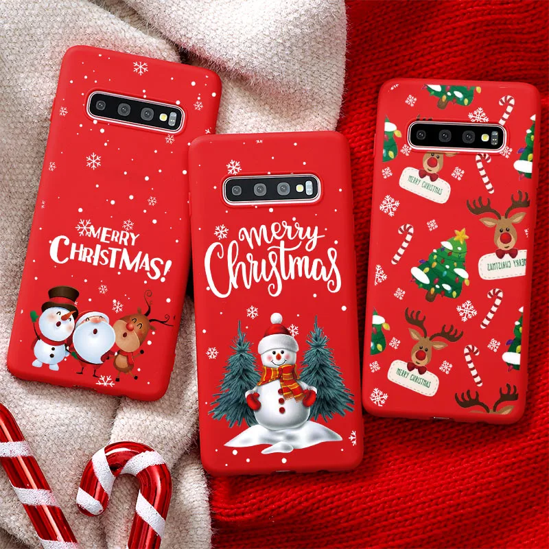 Чехол для Samsung Galaxy S21 S20 FE Ultra S30 S10 S9 Plus Lite M32 A21s A22 A31 A32 A40 A50 A30S A50s A51 A52 Etui Christmas Caso |