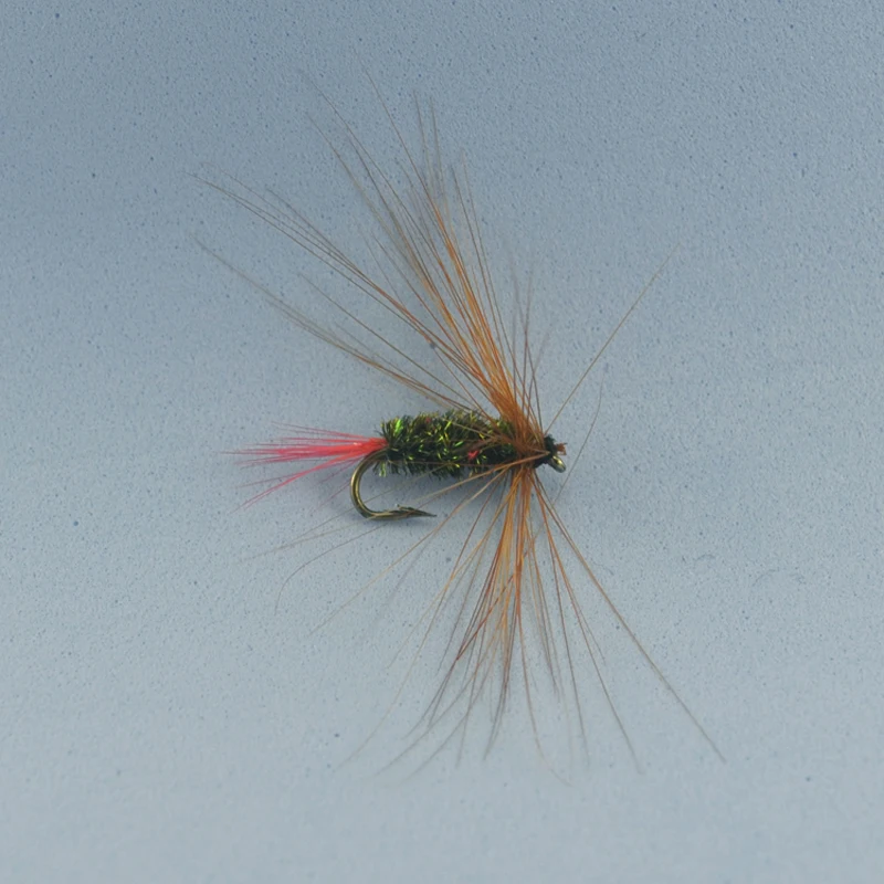 Wifreo 10 шт. Олива Нимфа Mayfly для рыбалки форели сухой крючок Мухи Размер 12 с