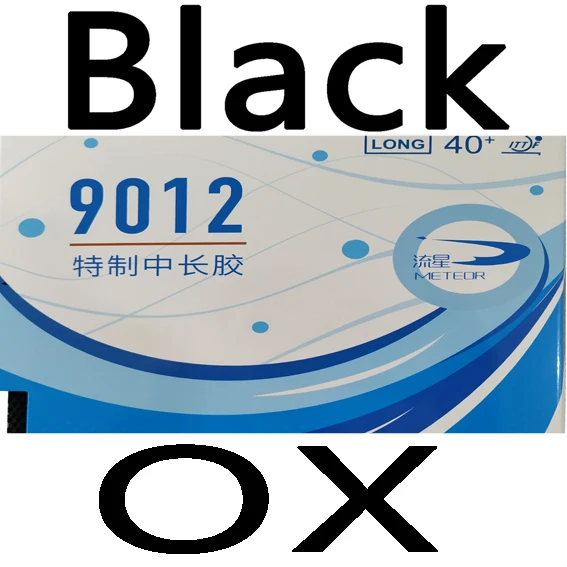 black ox Метеор 9012 длинные пипсы из резины для настольного тенниса ракетки летучая мышь - Цвет: black ox