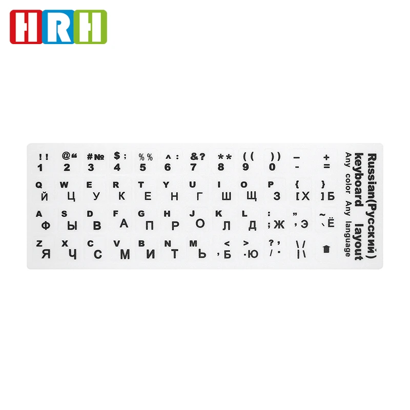 HRH 2pcs Matte Multi-Language Korean Russian Spanish Japanese Keyboard Key Sticker Label Alphabet For macbook laptop keyboard