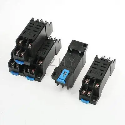 

5 Pcs 35mm DIN Rail Mount DTF08A 8Pin Relay Holder Socket Base for LY2-J