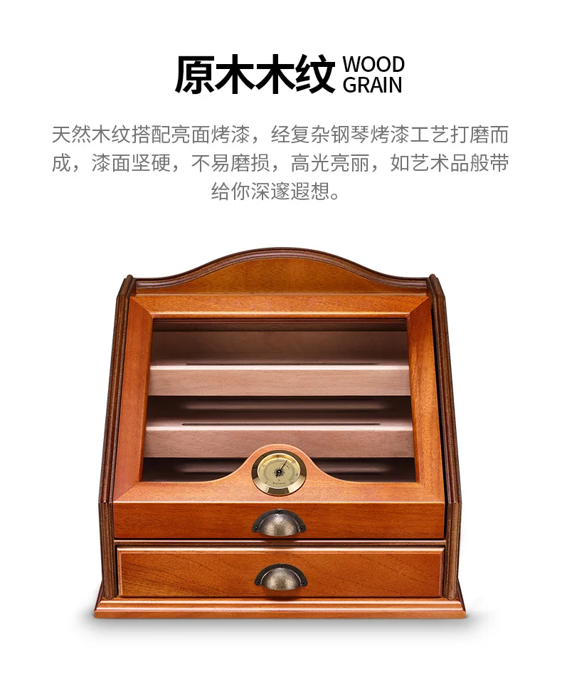 CIGARLOONG Cedar Wood увлажняющая коробка шкафчик фирмы "Humidor" Большая емкость подходит 100 четырехслойная сигара Humidor деревянная коробка CLA-A0012