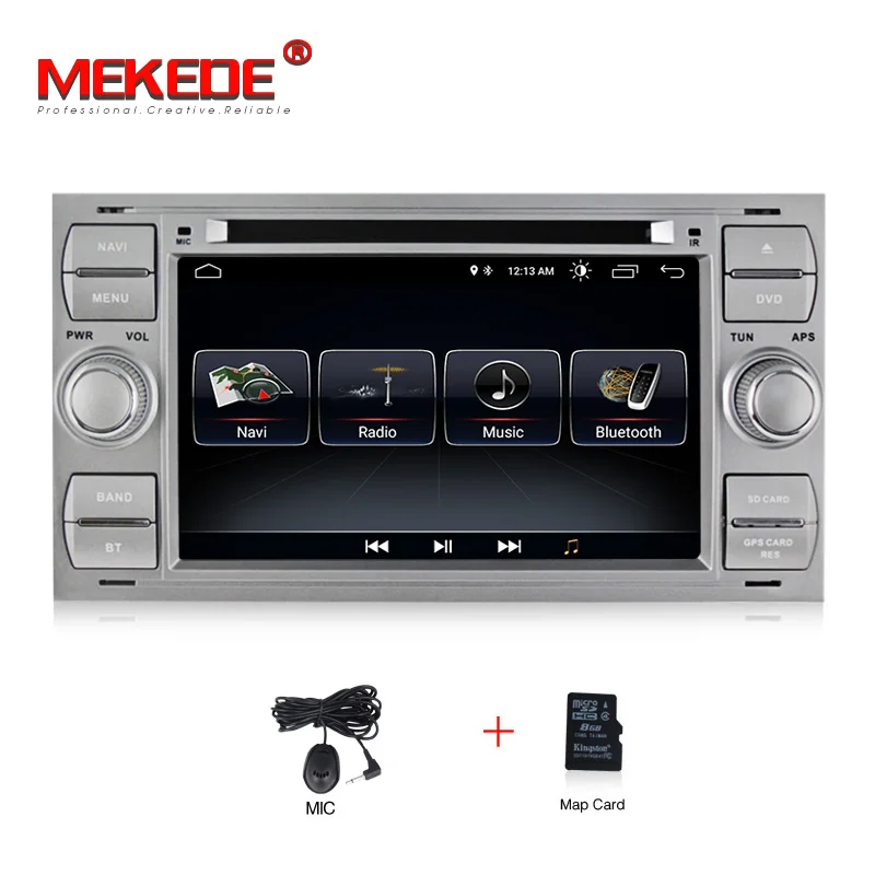 MEKEDE Android 8,1 автомобиля DVD gps навигации плеер для ford C-Max Connect Fiesta Fusion Galaxy Kuga Mondeo S-Max Focus Wi-Fi 3g - Цвет: silver