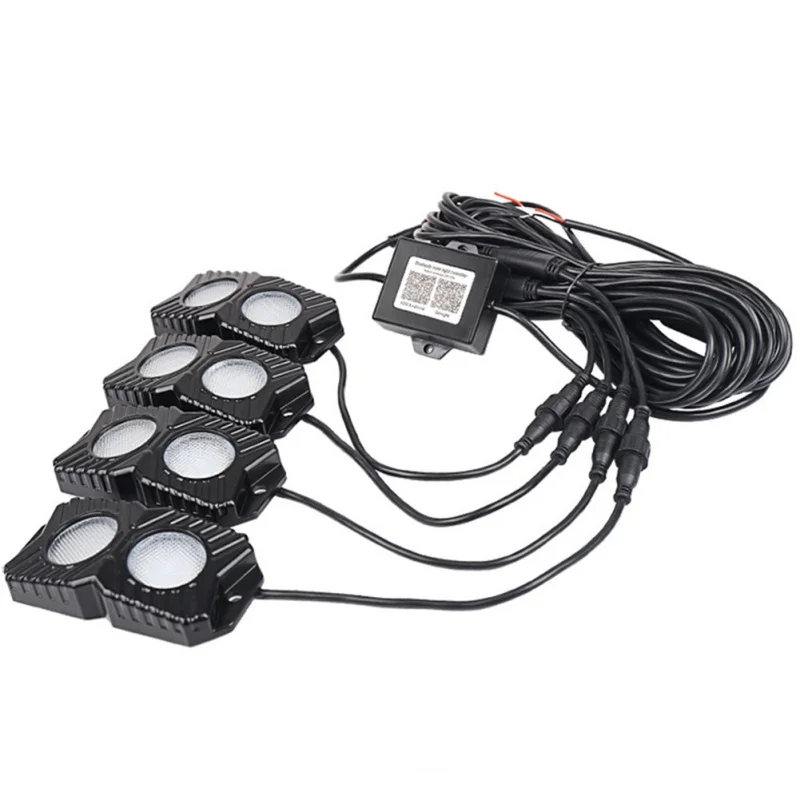 

1 To 4 RGB Mobile Phone Bluetooth Control LED Car Chassis Light Yacht Atmosphere Light