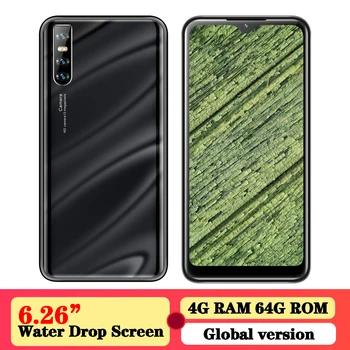 

Note 9s Smartphones 4G RAM 64G ROM Quad core 13MP Android Mobile Phones 6.26" Water Drop screen Face ID Unlocked Celulares Wifi