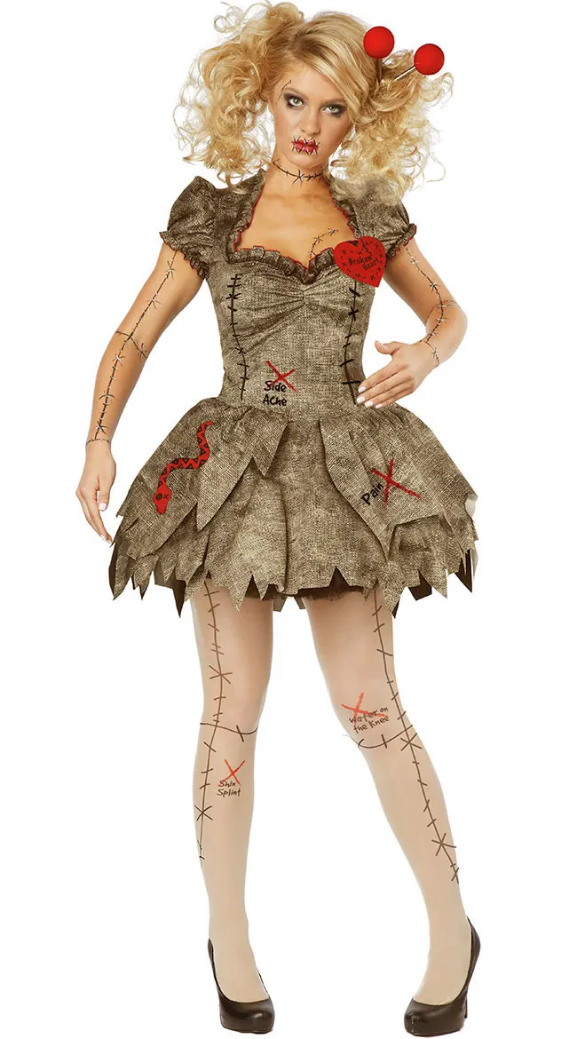 Женский костюм для косплея «призрак невесты», сексуальные кукольные костюмы Вуду для Хэллоуина, женские костюмы для взрослых, костюм для косплея «День мертвецов»