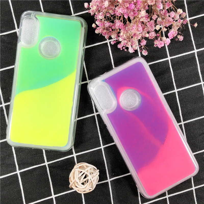 Чехол Lu mi nous Neon Sand для Xiao mi Red mi 6 Pro, 6,26 дюймов, мягкая задняя крышка из ТПУ для телефона Xiaomi mi A2 Lite