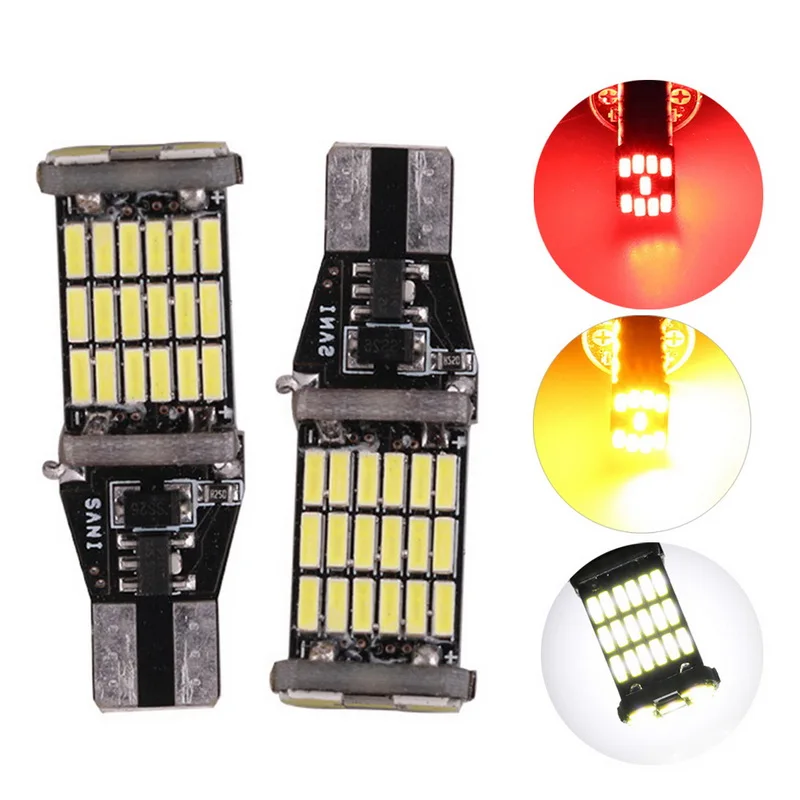 

T15 45SMD 4014 Error Free LED Car Reverse Light Bulbs 6000K 2Pcs LED Reverse Light Bulb Auto Lamp Error Free DC 12V 6000K