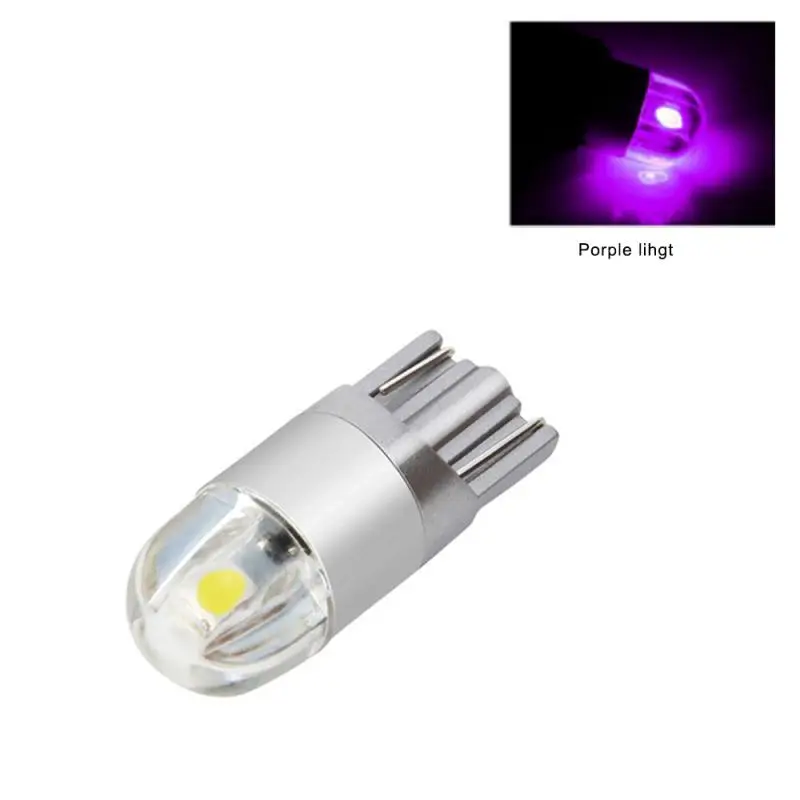 T10(W5W/194/168) Car Led Light T10 3030 2SMD Car Width Lamp Door Light Reading Light Car LED Light Bulbs The Width Light - Цвет: purple