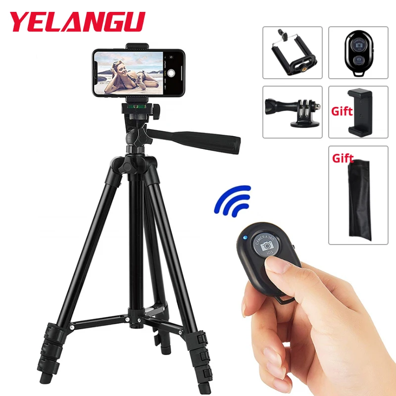 Phone Tripod Portable CellPhone Holder for iPhone 13 Xiaomi Lightweight Camera Tripod Stand for Gopro DSLR with Remote Control - ANKUX Tech Co., Ltd