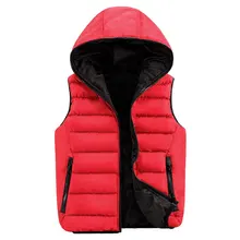 Осенний и зимний мужской хлопковый жилет, толстый пуховый хлопковый жилет с капюшоном, парный жилет, мужская верхняя одежда
