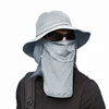 Chapeau de soleil K33 pour hommes et femmes, protection solaire d'été à séchage rapide, chapeau de pêcheur, respirant, masque facial féminin ► Photo 3/6