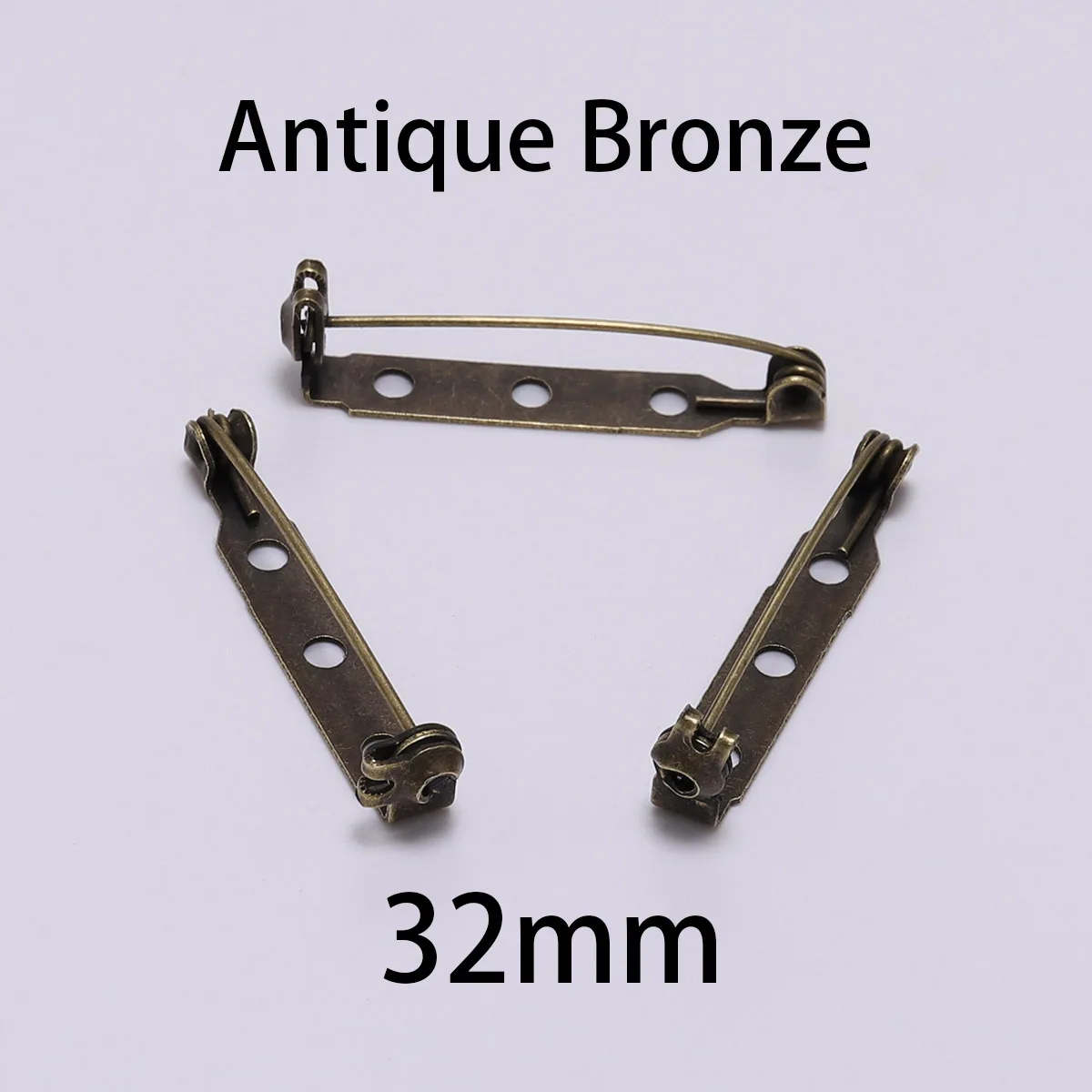 Antique bronze-32mm 20 шт., 20, 25, 32 мм, брошь с покрытием, зажим, основа, пустая, безопасный замок, брошь, основа, булавка для изготовления ювелирных изделий, сделай сам, аксессуары для ювелирных изделий - Цвет: Antique bronze-32mm