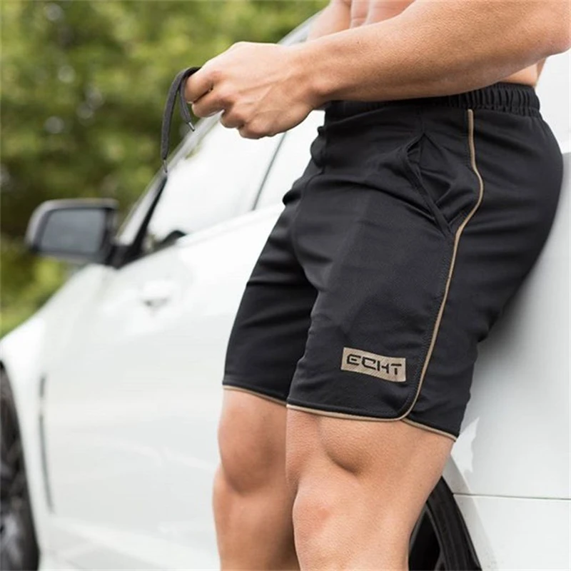 Summer New Mens Fitness Shorts Fashion Casual Gyms Bodybuilding Workout Male Calf-Length Short Pants Brand Sweatpants Sportswear