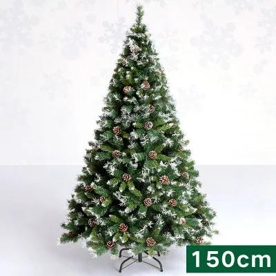 Encryption Falling Snow Pine Cone Green Tree Mini Artificial Christmas Tree Decorations Christmas Decoration For Home Xmas Tree - Цвет: 150 cm