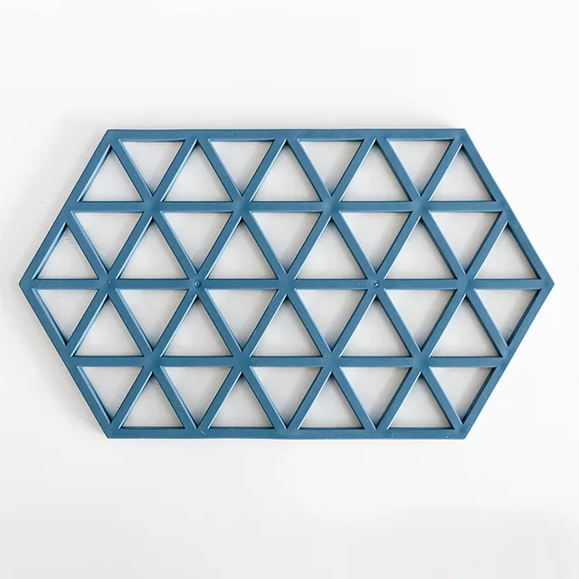 Hot Pad Stand Mug Cup Mat   Heat-Insulated Bowl Placemat  Desktop Eco-Friendly  1PCS Chic Silicone Coaster Hexagon Green Big 1 piece