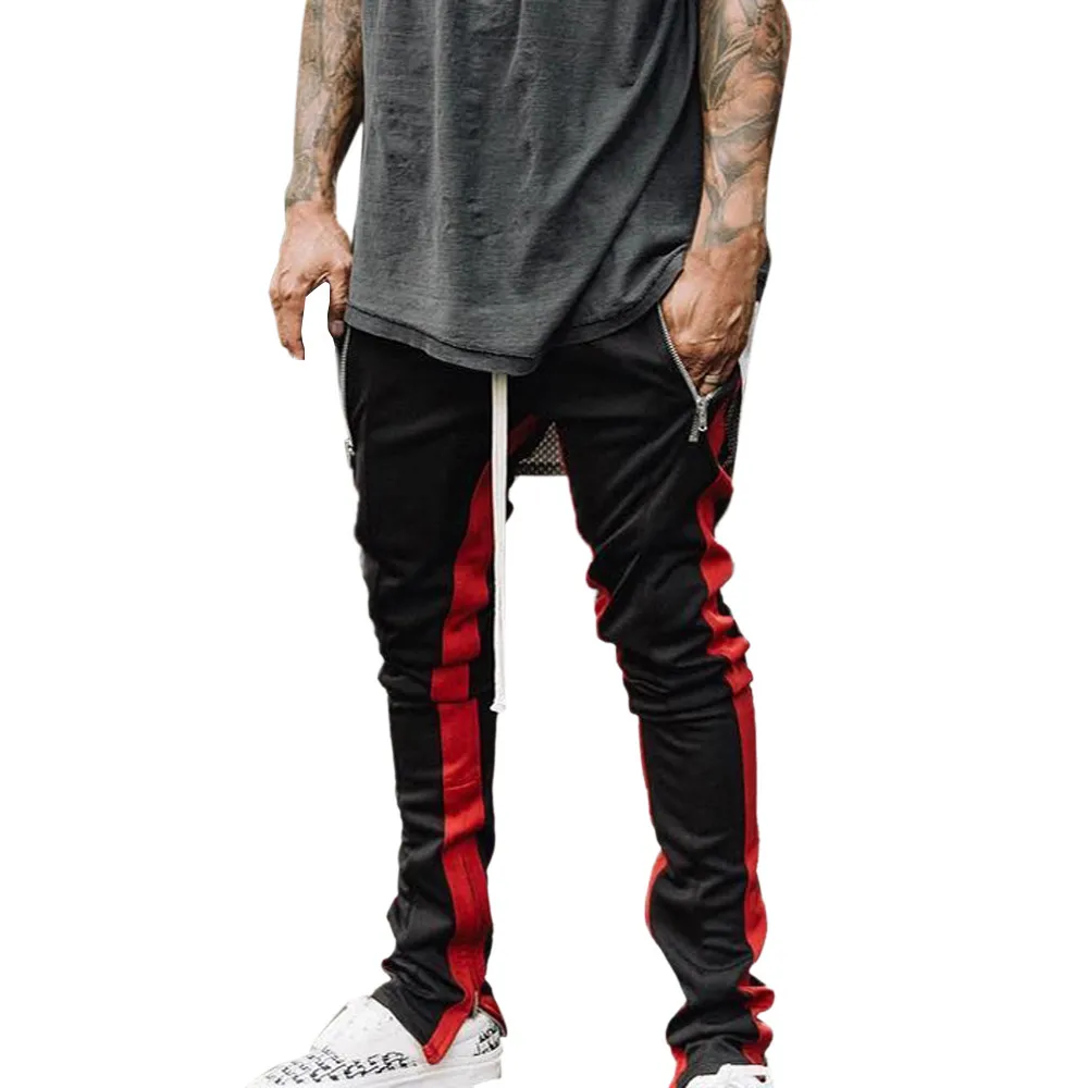 2 Мужские полосатые комбинезоны с карманами, повседневные спортивные рабочие повседневные брюки, брюки-карго для мужчин, повседневные Модные шаровары в стиле хип-хоп - Цвет: 2