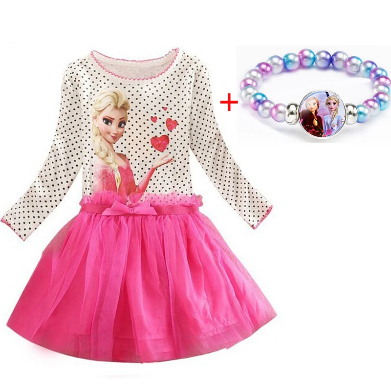 Летнее платье для маленьких девочек от 3 до 8 лет vestidos/платье принцессы Анны и Эльзы одежда для детей, праздничный костюм на день рождения - Цвет: dress set L