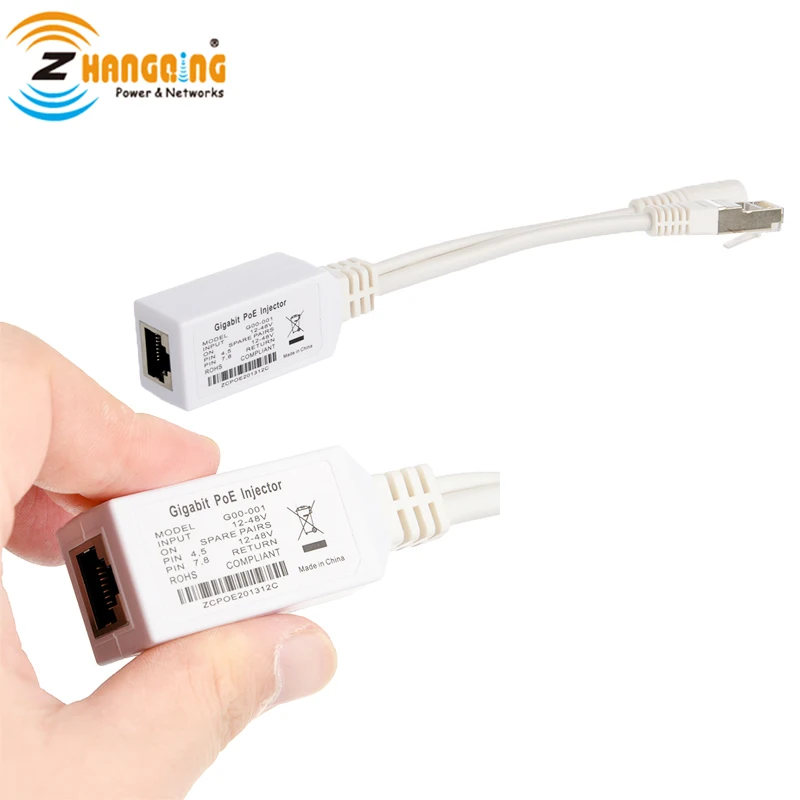 Cable divisor PoE inyector PoE Gigabit con luz LED para MikroTik y otros puerto Lan productos PoE