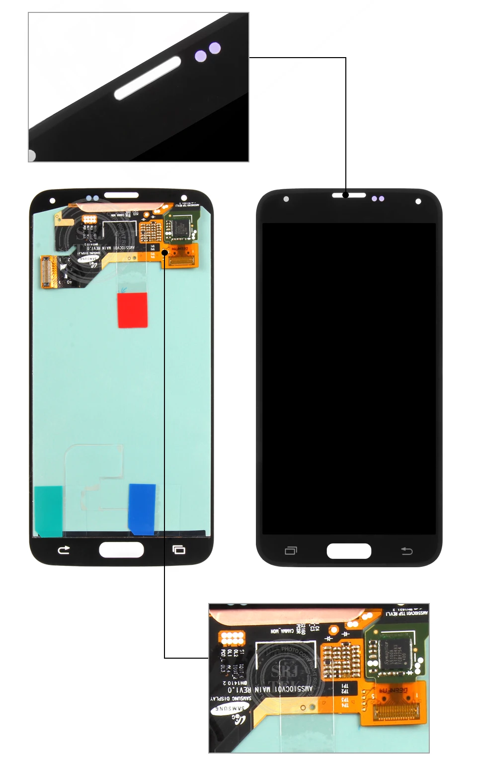 2 шт./лот AMOLED/OLED/TFT экран для samsung Galaxy S5 G900F ЖК дисплей G900 Дисплей сенсорный дигитайзер сенсор Стекло в сборе i9600 G900H