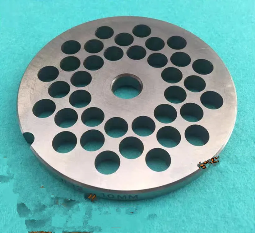 

Meat Grinder Parts 10mm #32 hole plate 99mm diameter central hole 13mm thickness 9mm