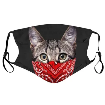 

Cat Print Masks Unisex Adjustable Windproof Reusable Dustproof Face Mask Washable Protective mascherina cotton mascararilla
