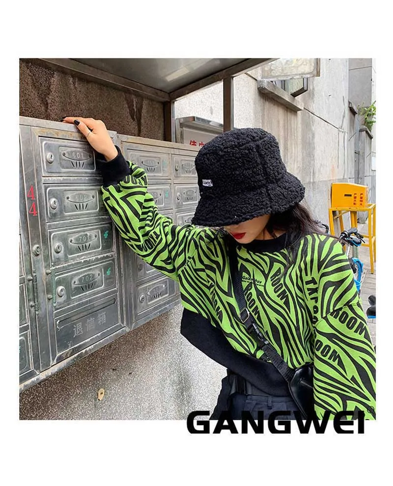 NiceMix Zebra Peinted модные пуловеры, толстые зимние, хорошее качество, в стиле панк, хип-хоп, женская футболка с капюшоном, женские топы, одежда