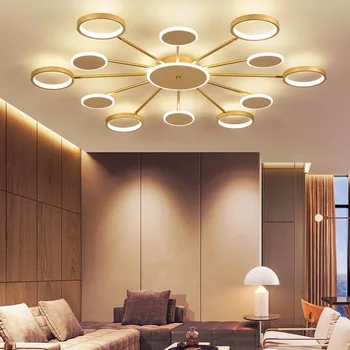 

Modern Led Ceiling Lamp Living Room Ceiling Lamp Bedroom Lamp Kitchen Lamp Black Gold Embedded Panel Lamp LED Bulbs 3 Years 220V