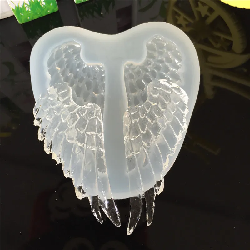 

1 Pc UV Resin Jewelry Liquid Silicone Mold Angel Wings Epoxy Resin Mould for Jewelry Making Charms Pendant DIY Clay Fondant Mold