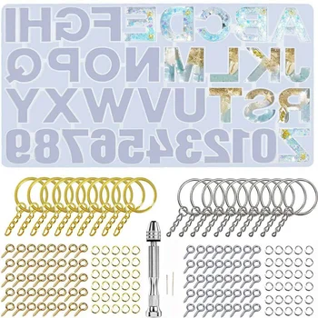 

Resin Casting Set Number Silicone Molds DIY Letter Alphabet Silicon Mold Kit for Key Chains, Necklaces, Pendants