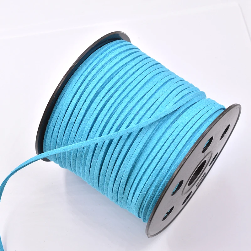 5 м/лот 2,6x1,5 мм полный плоский плетеный шнур из искусственной замши Корейский Бархатный кожаный браслет ручной работы с бисером для изготовления ювелирных изделий - Цвет: 008