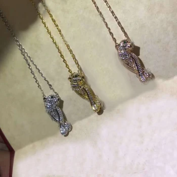 

2020 New High-quality Fashion Inlaid Shiny Zircon Animal Charm Necklace Free Delivery Of High-end Jewelry For Holiday Parties