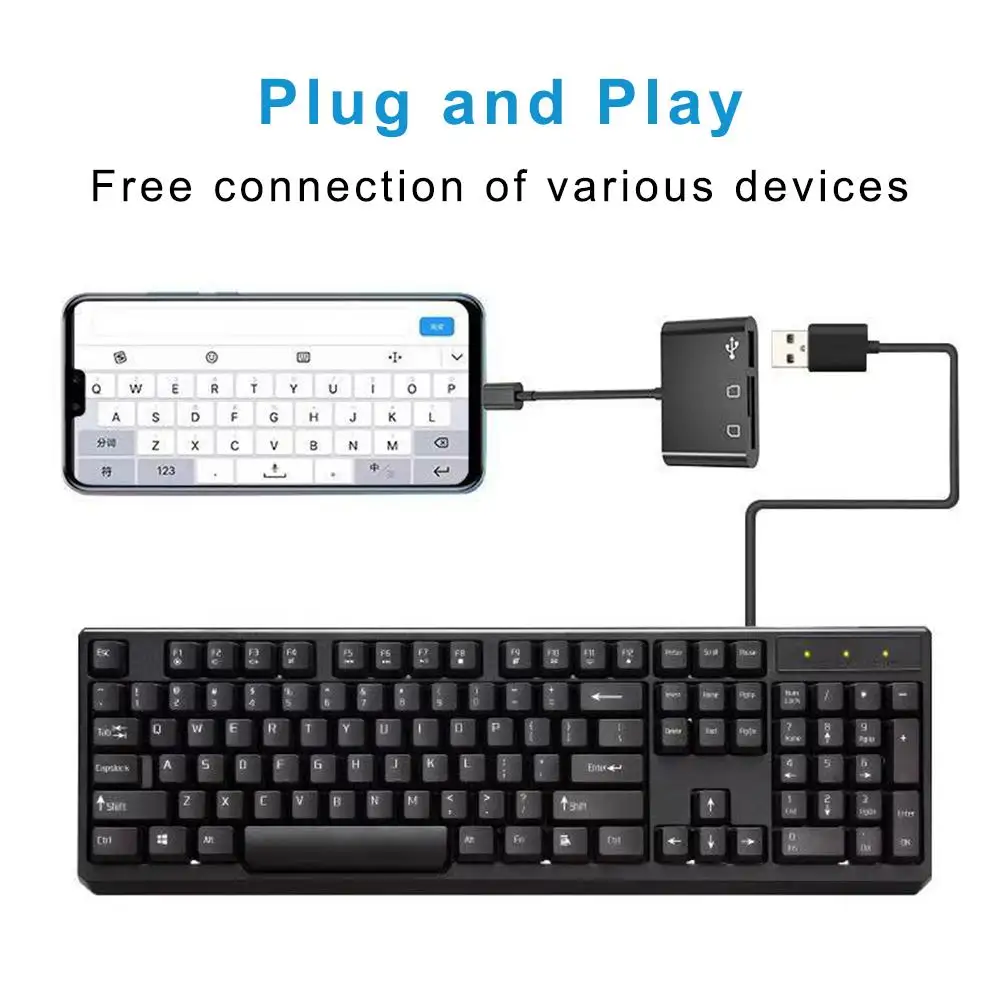 3 в 1 USB SD TF Micro SD кард-ридер мульти Micro USB 2,0 хост-адаптер OTG концентратор для смартфонов ПК ноутбук компьютер Windos Mac OS