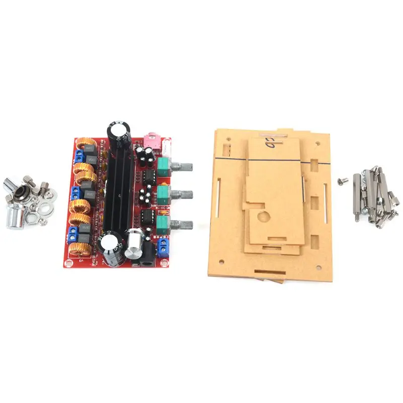 DC12-24V TPA3116D2 2,1 канальный цифровой сабвуфер усилитель мощности плата+ чехол