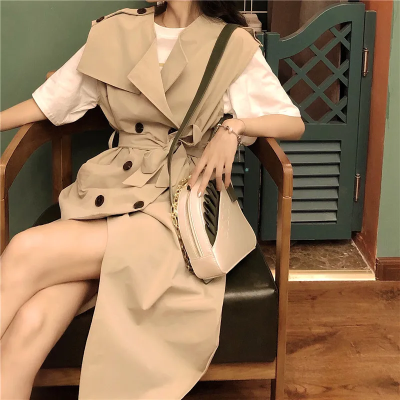 Фотосессия Ретро Slim Fit Пояса костюм нерегулярные Тренч платье