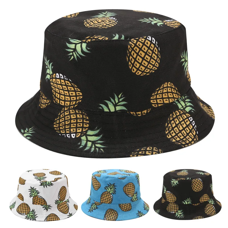 

European and American style fruit pattern fisherman hat, male and female sunshade holiday hat