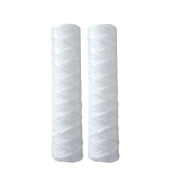 

4Pcs/Set PP Wound String Spun Sediment Whole House Water Filter Replacement Cartridge 10 inch Remove Silt Sand Rust 5uM