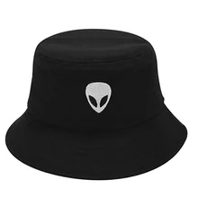 Белая одноцветная шляпа-ведро с инопланетянами, черная шапка в рыбацком стиле, шапка унисекс для путешествий на открытом воздухе, складная шляпа от солнца на весну и лето, шляпа от солнца в стиле Харадзюку