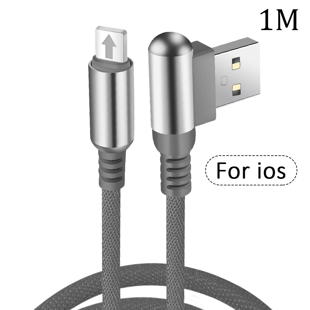 1 м 2.1A данных USB зарядное устройство кабель для iPhone 11 Pro Max 6s 6 s 7 8 Plus Xs Max XR X 10 нейлоновый провод для быстрого заряда шнур для системы iOS - Цвет: Grey