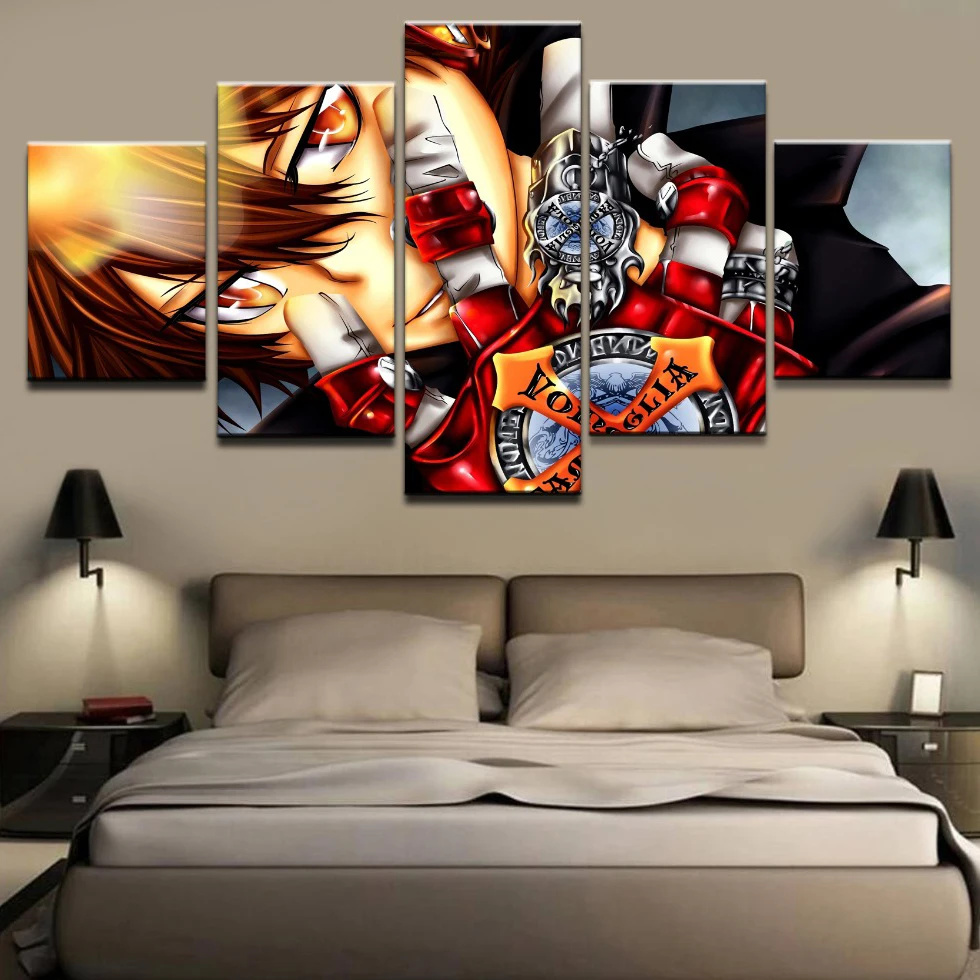 Картина на холсте 5 панелей аниме Katekyo Hitman Reborn Модульная картина настенное