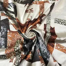 Magpie play красные цветы Цифровая роспись стрейч-сатин gambiered Кантонская марлевая ткань для платья tissu au метр яркий DIY